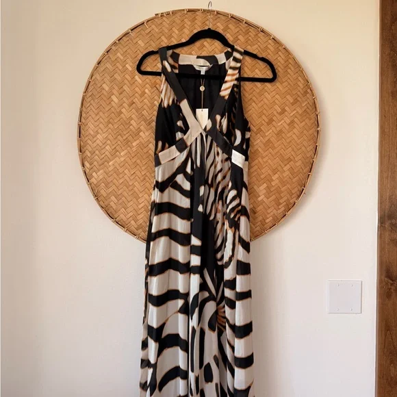 ROBERTO CAVALLI TARGET AUSTRALIA BROWN ANIMAL PRINT MAXI DRESS RESORT-WEAR NWT - Picture 4 of 15